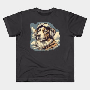 Aviator dog Kids T-Shirt